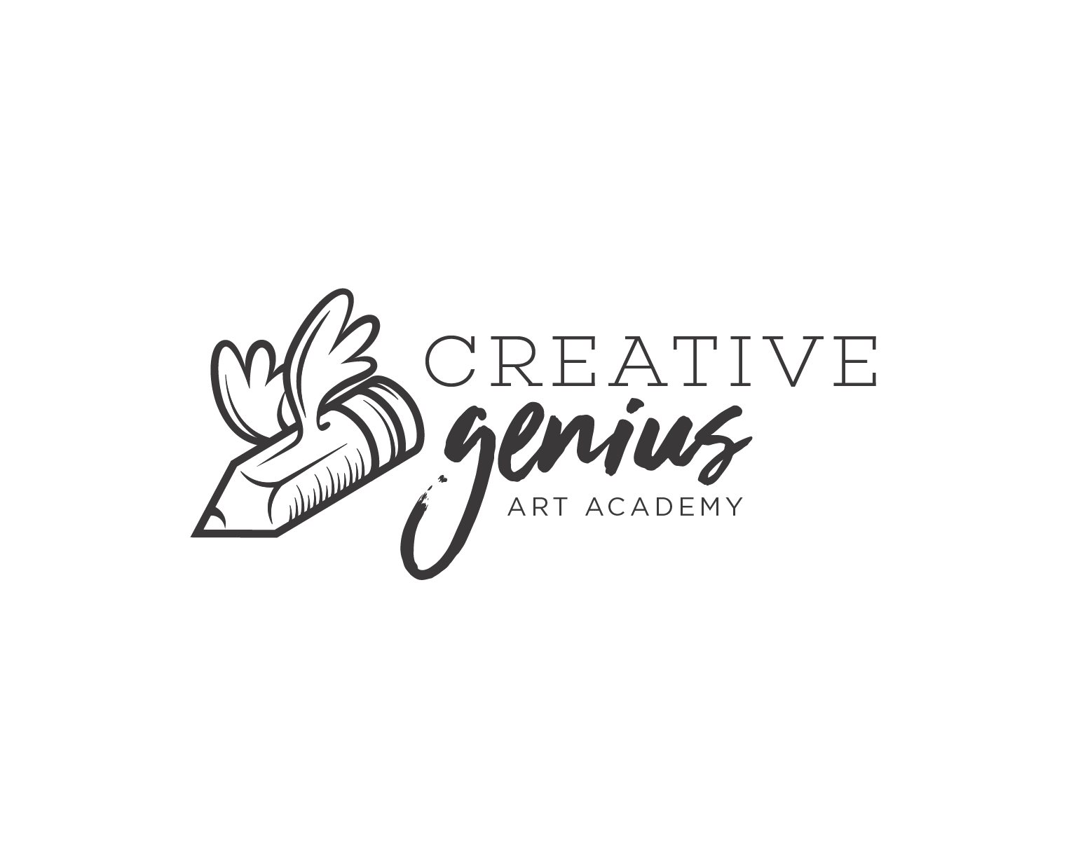 Creative business branding for long-term success. This logo was created for Creative Genius Art Academy