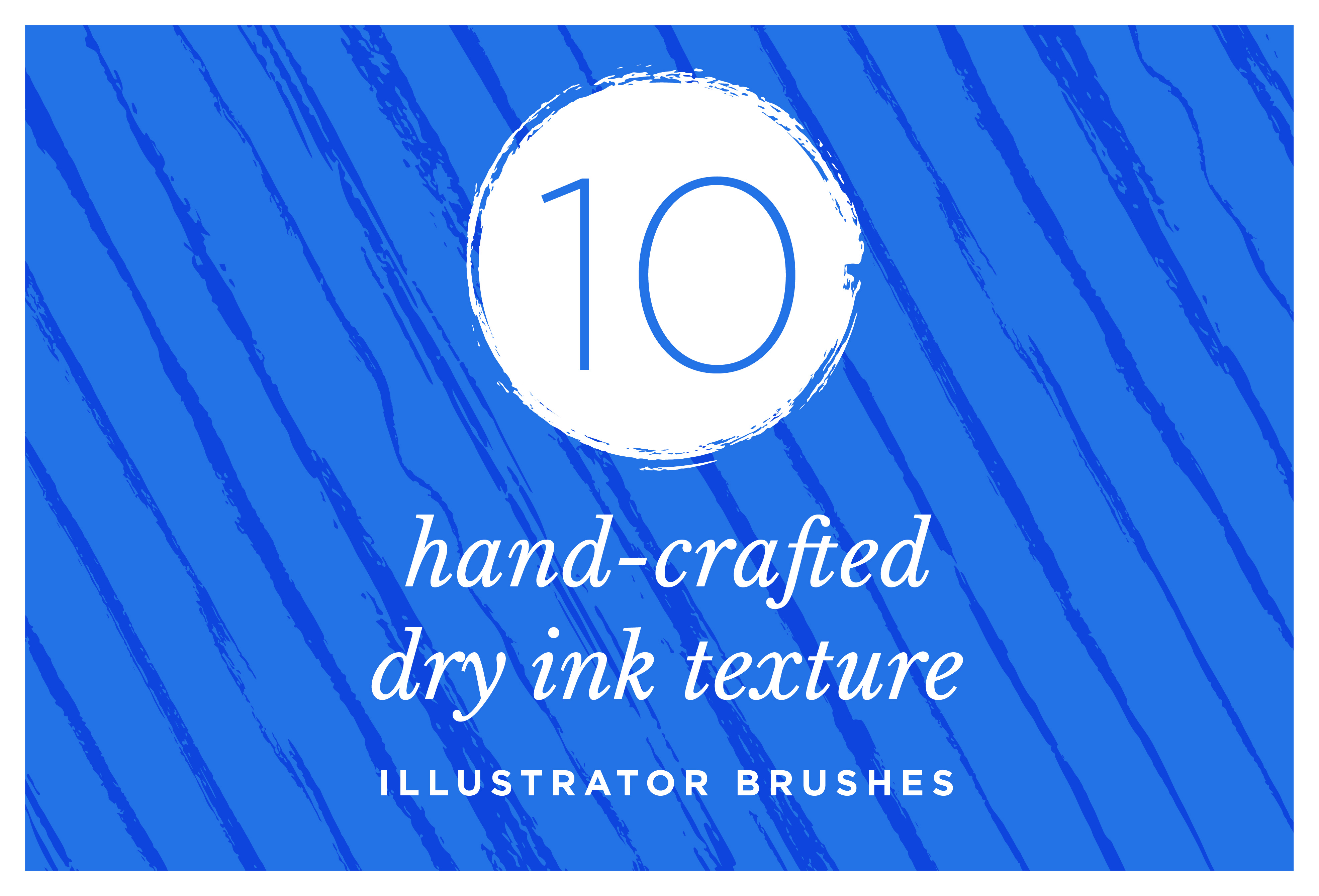 Dry Ink Brush Pen Texture Brushes for Adobe Illustrator