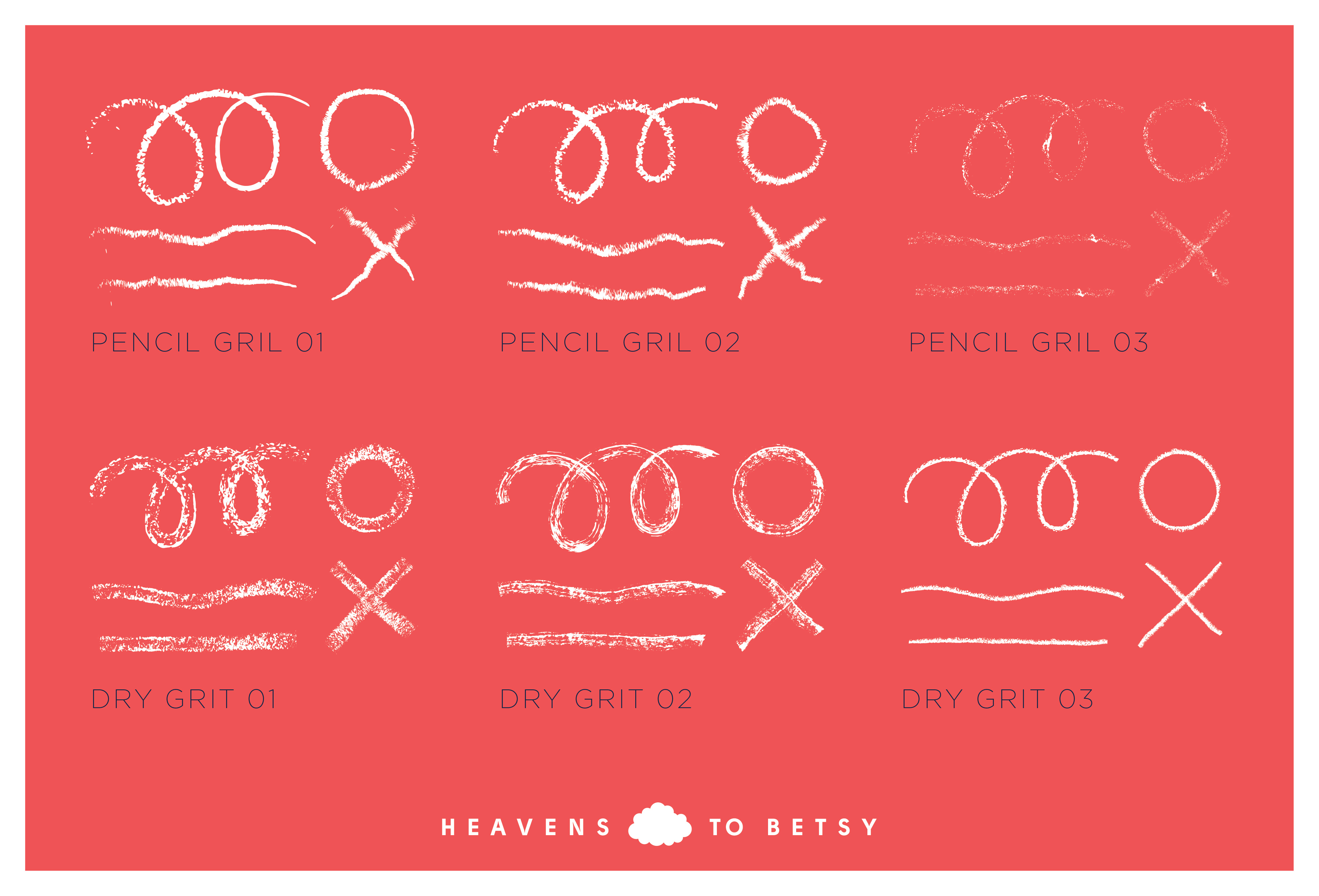 Hand crafted, gritty, speckled, grungy texture vector brushes for Adobe Illustrator.